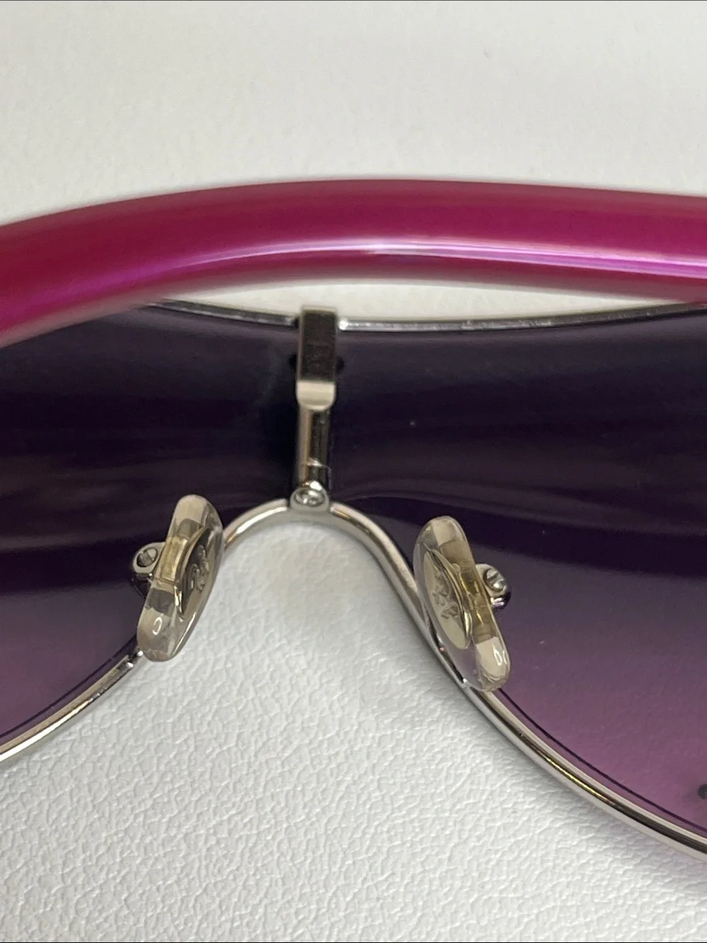 New Rare Ray-Ban kids Purple Gradient Shield Sunglasses with Floral Accents